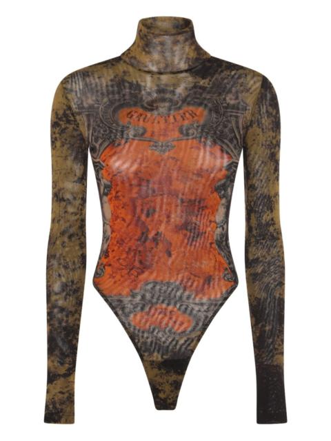 Jean Paul Gaultier graphic-print bodysuit