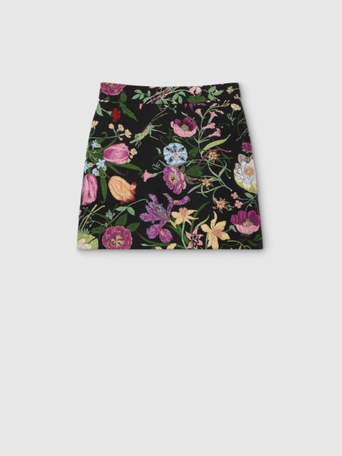 GUCCI Gucci Flora silk brocade mini skirt