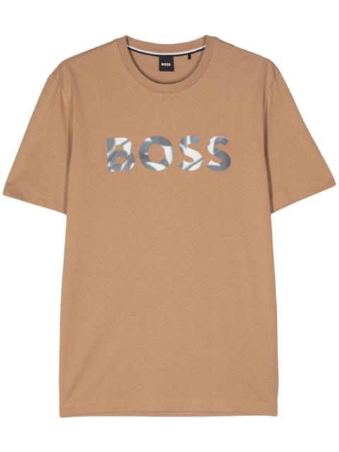 BOSS logo-print cotton T-shirt