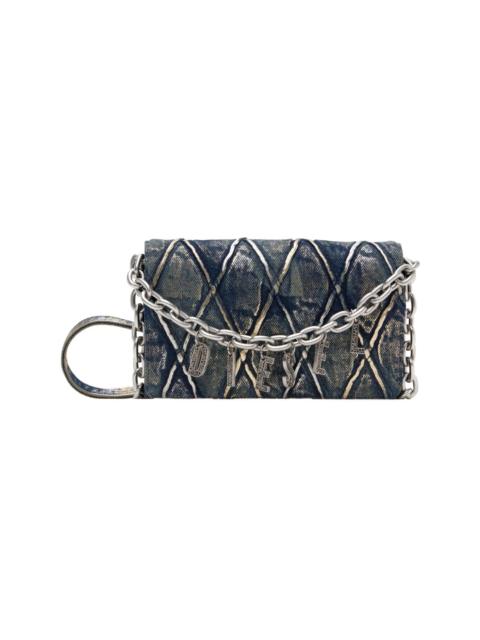 Diesel Blue Quilted Denim Purse Wallet
