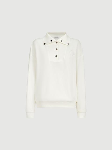 Brunello Cucinelli Cotton smooth French terry sweatshirt with logo