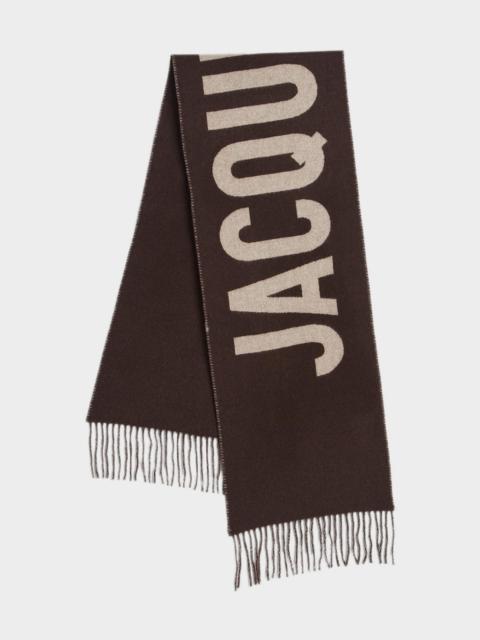 JACQUEMUS Jacquard Logo Wool Scarf