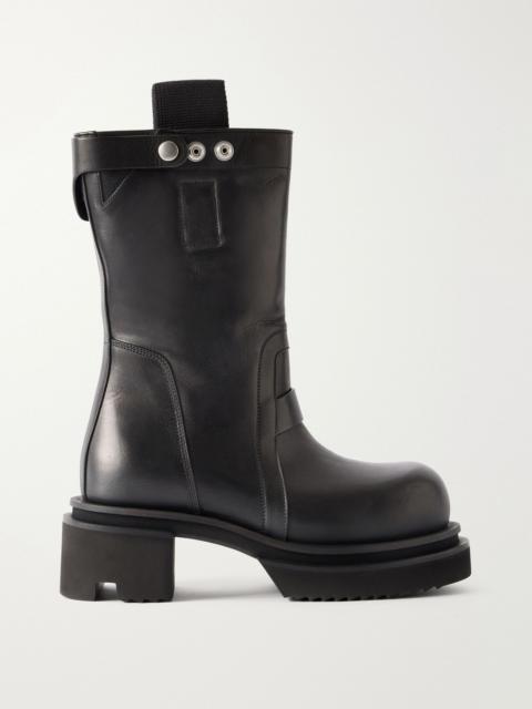 Rick Owens Bogun leather knee boots Black
