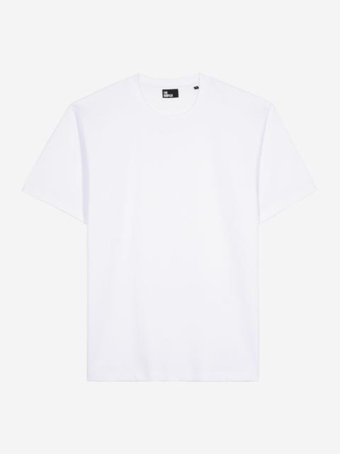 The Kooples MIXED T-SHIRT, STRAIGHT, PLAIN WHITE