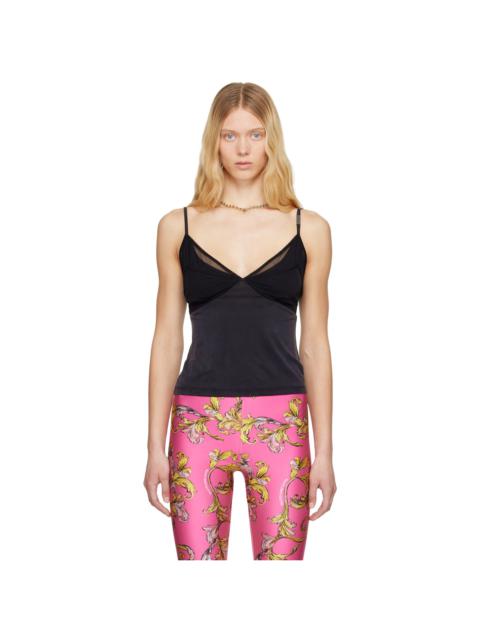 VERSACE JEANS COUTURE Black Logo Hardware Tank Top