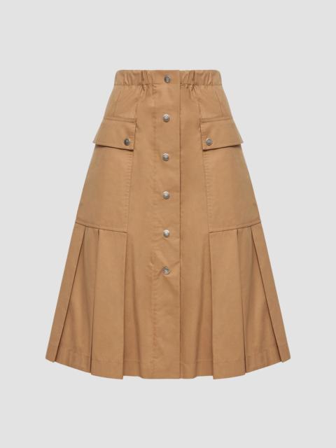 Moncler Women's Skirt in Cotton Blend - Camel Beige
