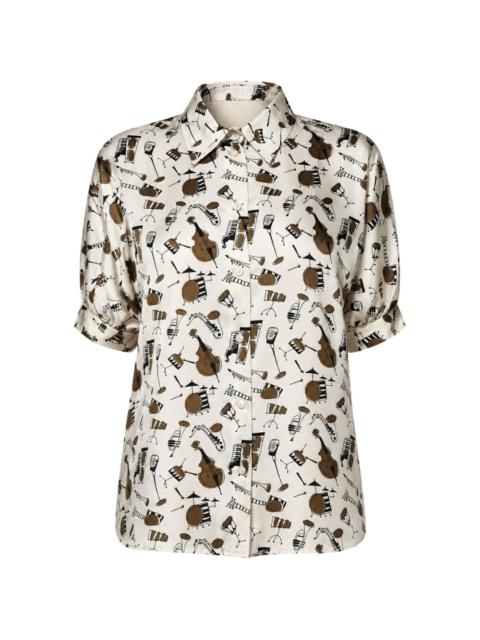 Dolce & Gabbana musical-instrument-print shirt