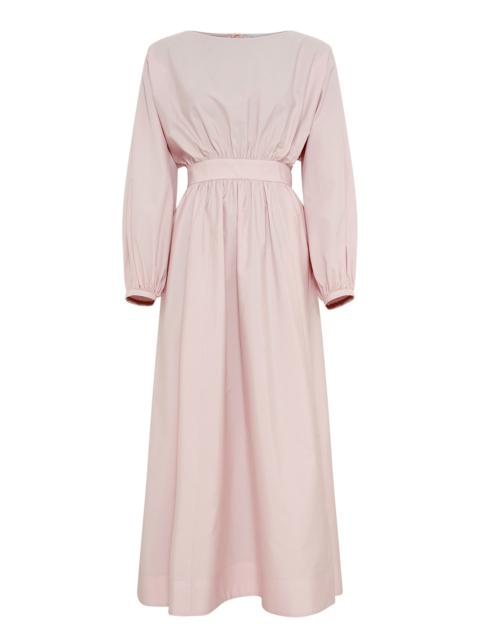 GABRIELA HEARST Ahmose Maxi Dress in Pale Blush Sea Island Cotton Poplin