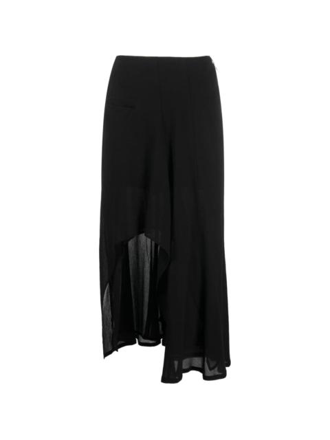 Yohji Yamamoto Gray Mermaid Midi Skirt