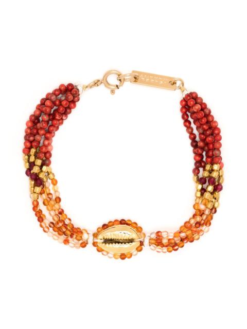 Isabel Marant Gold-tone Malebo beaded bracelet