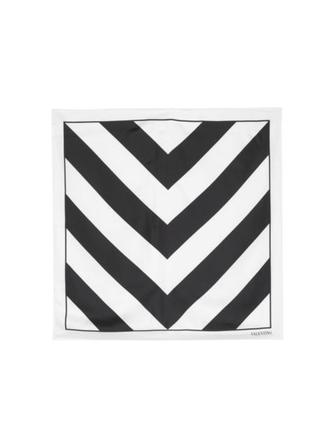Valentino striped silk scarf
