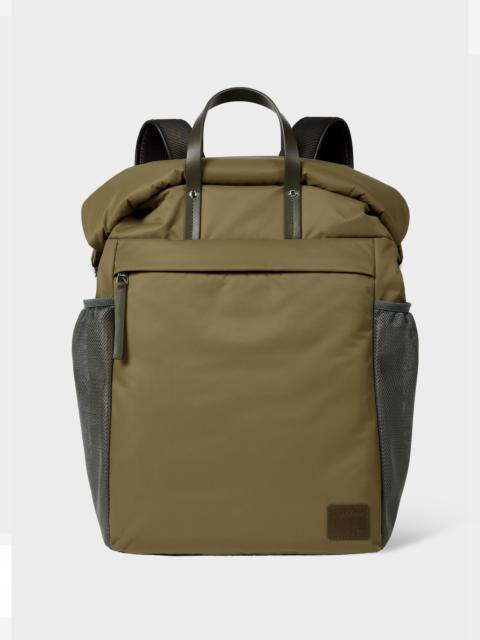 Paul Smith Khaki Utilitarian Roll-Top Nylon Backpack