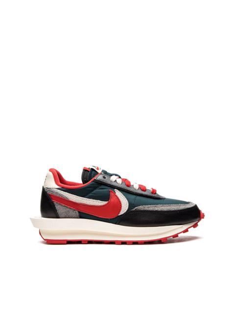 x Undercover x sacai x LDWaffle "Midnight Spruce University Red" sneakers