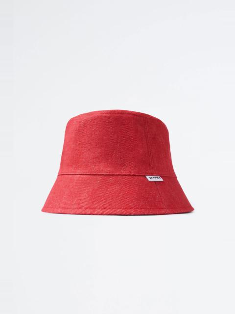 SUNNEI RED REVERSIBLE BUCKET HAT