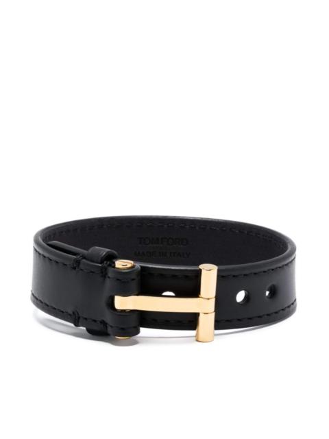 TOM FORD T-hinge leather bracelet