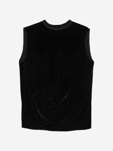 Rick Owens draped velvet top