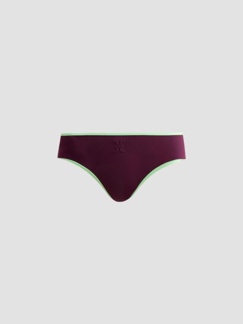 KIKI DE MONTPARNASSE Women's Contraste Hipster Bikini Bottom - Pelouse Plum