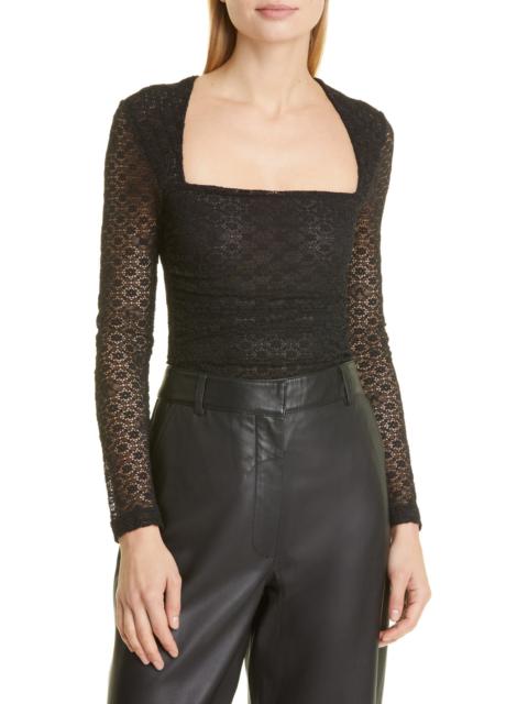 Ganni Lace Intimates Bodysuit in Black at Nordstrom