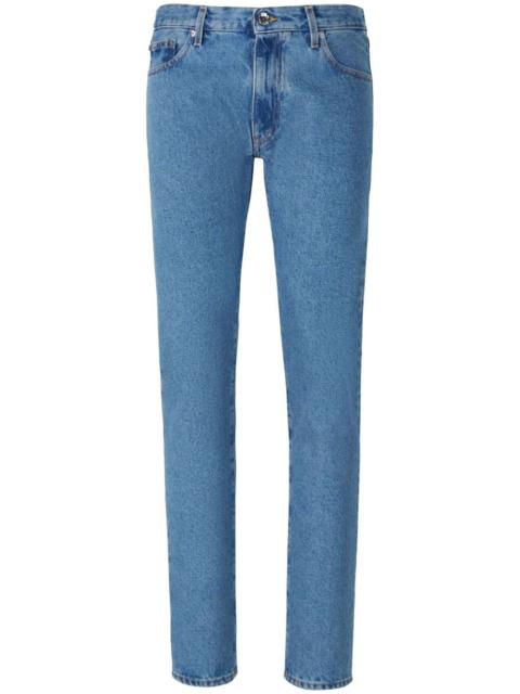 Off-White Diag-stripe print slim fit jeans