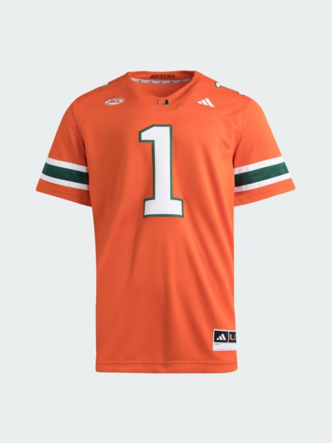 adidas Miami Hurricanes Premier Home Football Jersey