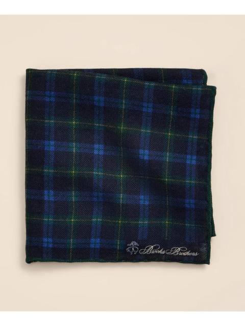 Brooks Brothers Wool Plaid Pocket Square
