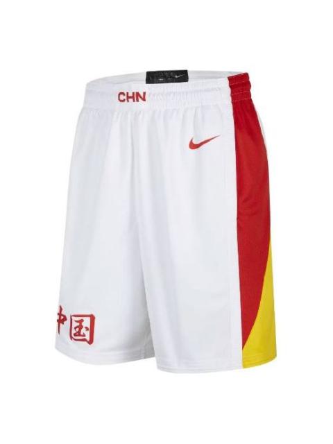 Nike Nike Logo Alphabet Printing Basketball Shorts White CZ6647-100