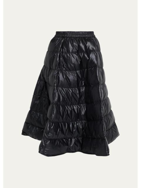 Moncler Nylon A-Line Puffer Skirt