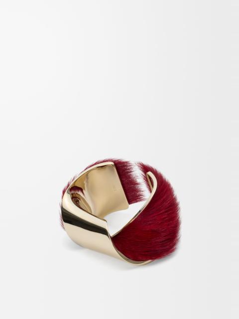 Loewe Wide twisted cuff in hairy calfskin