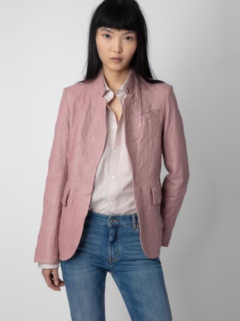 Zadig & Voltaire Very Crinkled Leather Blazer