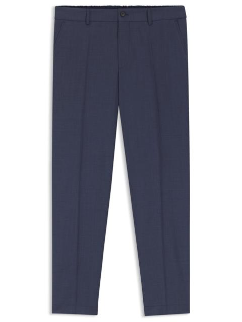 BOSS TAPERED-FIT TROUSERS IN WASHABLE VIRGIN WOOL