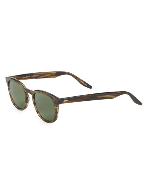 BARTON PERREIRA Men's Gellert 48MM Round Sunglasses - Green