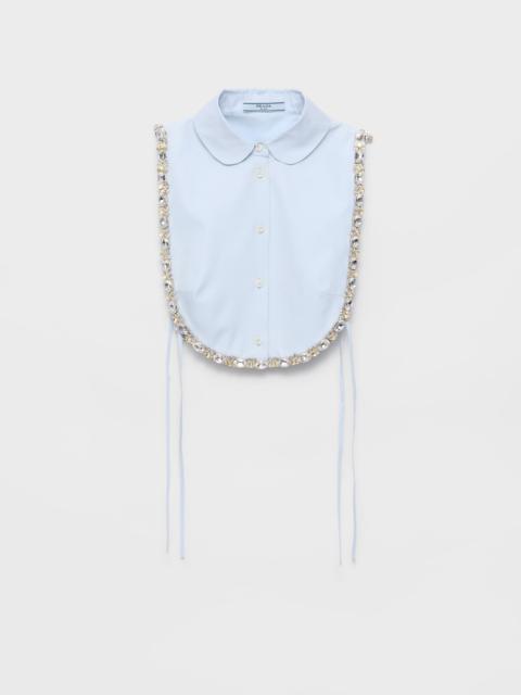 Prada Embroidered poplin tie vest