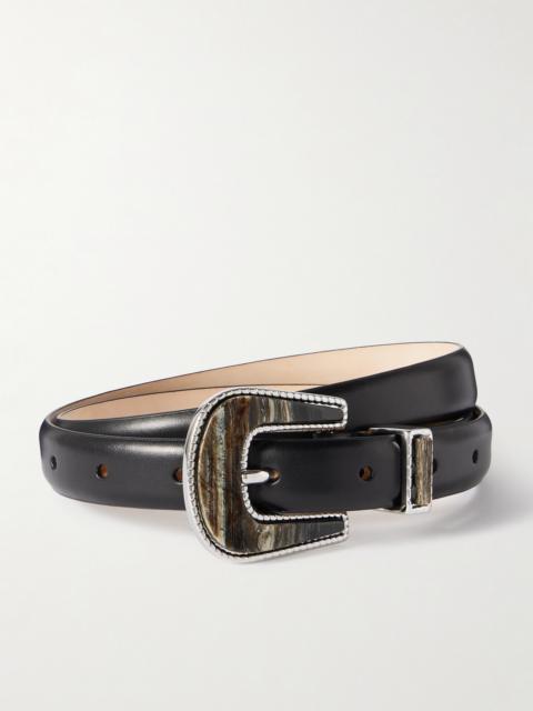 DÉHANCHE Travertine Embellished Leather Belt