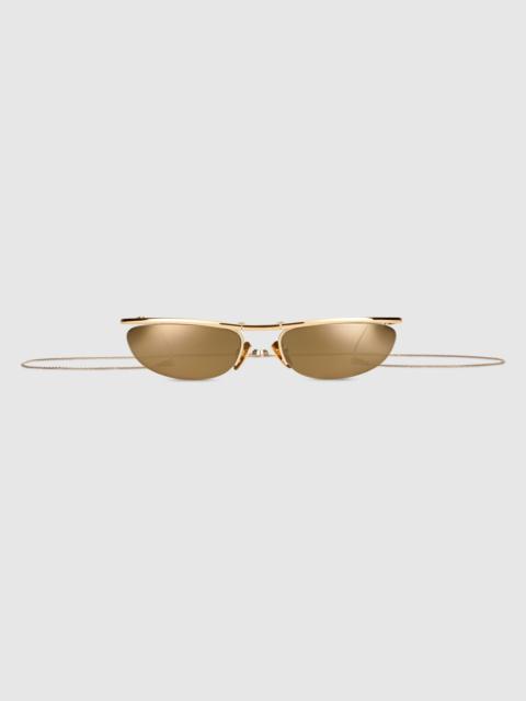GUCCI Foldable oval-shaped sunglasses