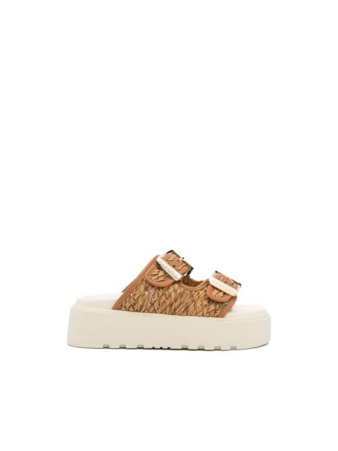CASADEI buckle-detail woven sandals