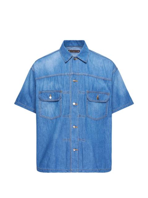 mastermind JAPAN skull-patch short-sleeve shirt