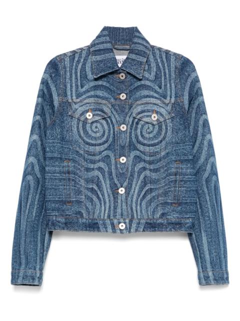 Jean Paul Gaultier Spiral-print denim jacket