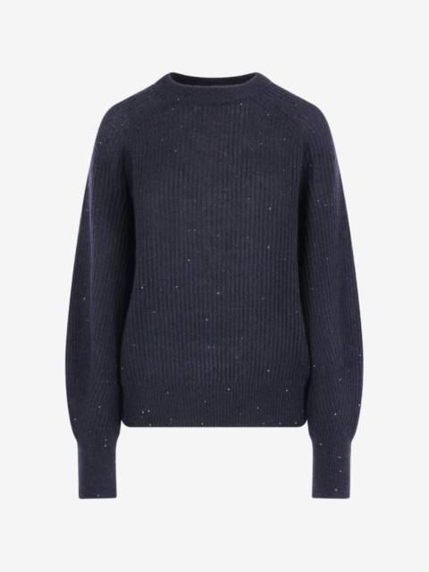 Brunello Cucinelli sequin-embellished ribbed-knit sweater