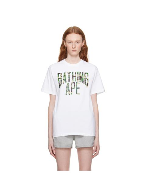 A BATHING APE® White ABC Camo NYC T-Shirt