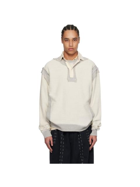 Maison Margiela Beige & Gray Décortiqué Polo
