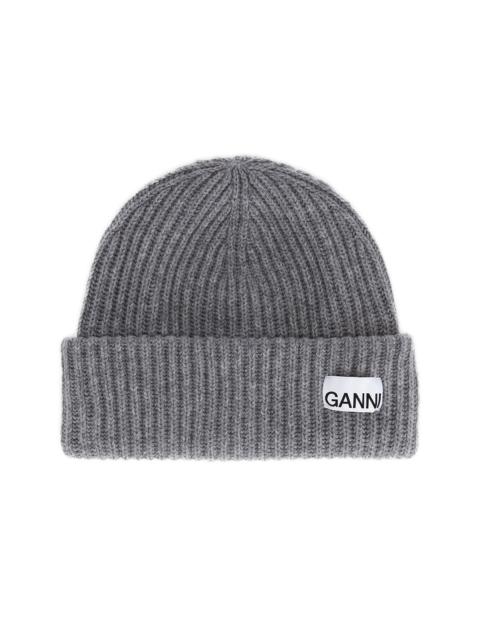 GANNI Structured Rib Beanie