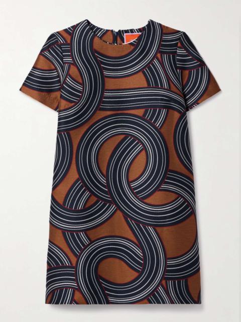 La DoubleJ Icon jacquard mini dress Navy