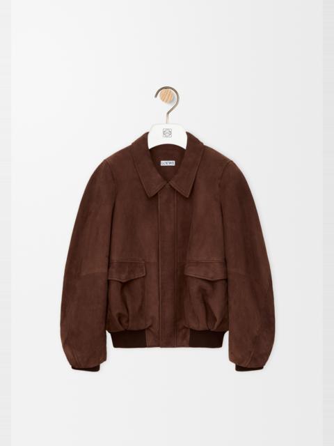 Loewe Bomber jacket in suede goatskin