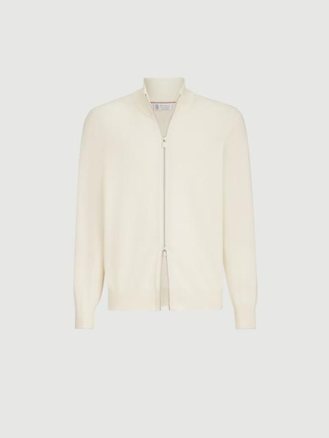 Brunello Cucinelli Cashmere high-neck cardigan with zipper