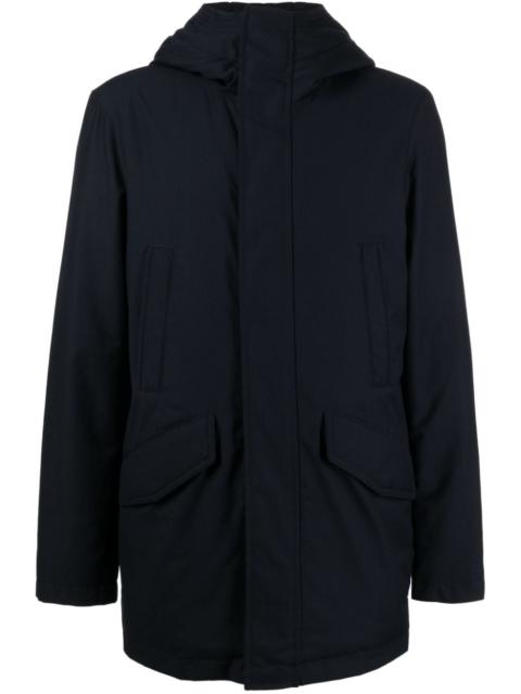 CORNELIANI zip-up hooded parka coat