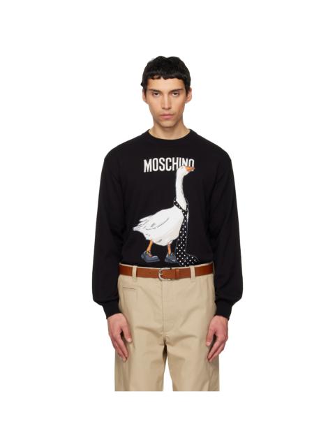 Moschino Black Archive Goose Sweater