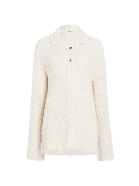 KHAITE Women's Jannae Boucle-Knit Cardigan - Ivory