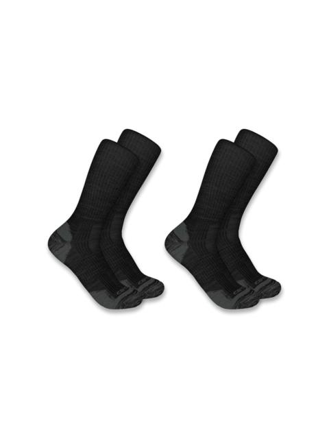 Carhartt Midweight Synthetic-Wool Blend Crew Sock 2-Pack