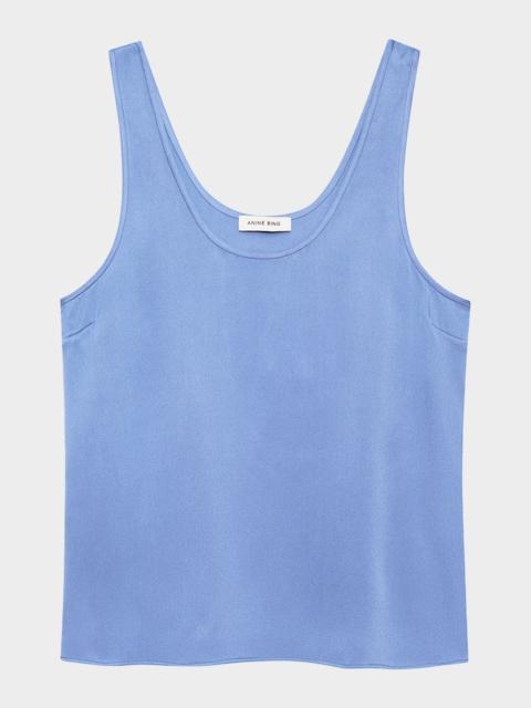 ANINE BING Lea Silk Tank Top