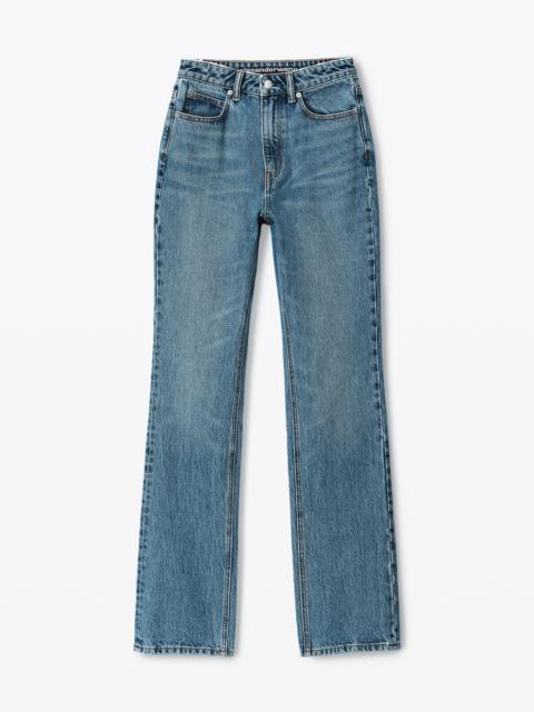 Alexander Wang FLY HIGH-RISE STACKED JEAN IN DENIM